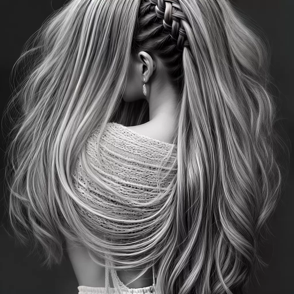 Fotos desenho linha mulher tranca cabelo