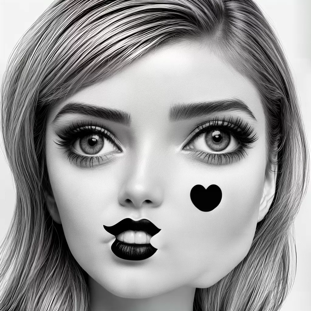 Fotos emoji confuso preto branco colorir