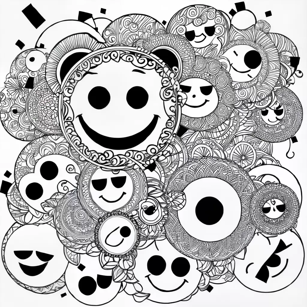 Fotos folha colorir emojis confusao