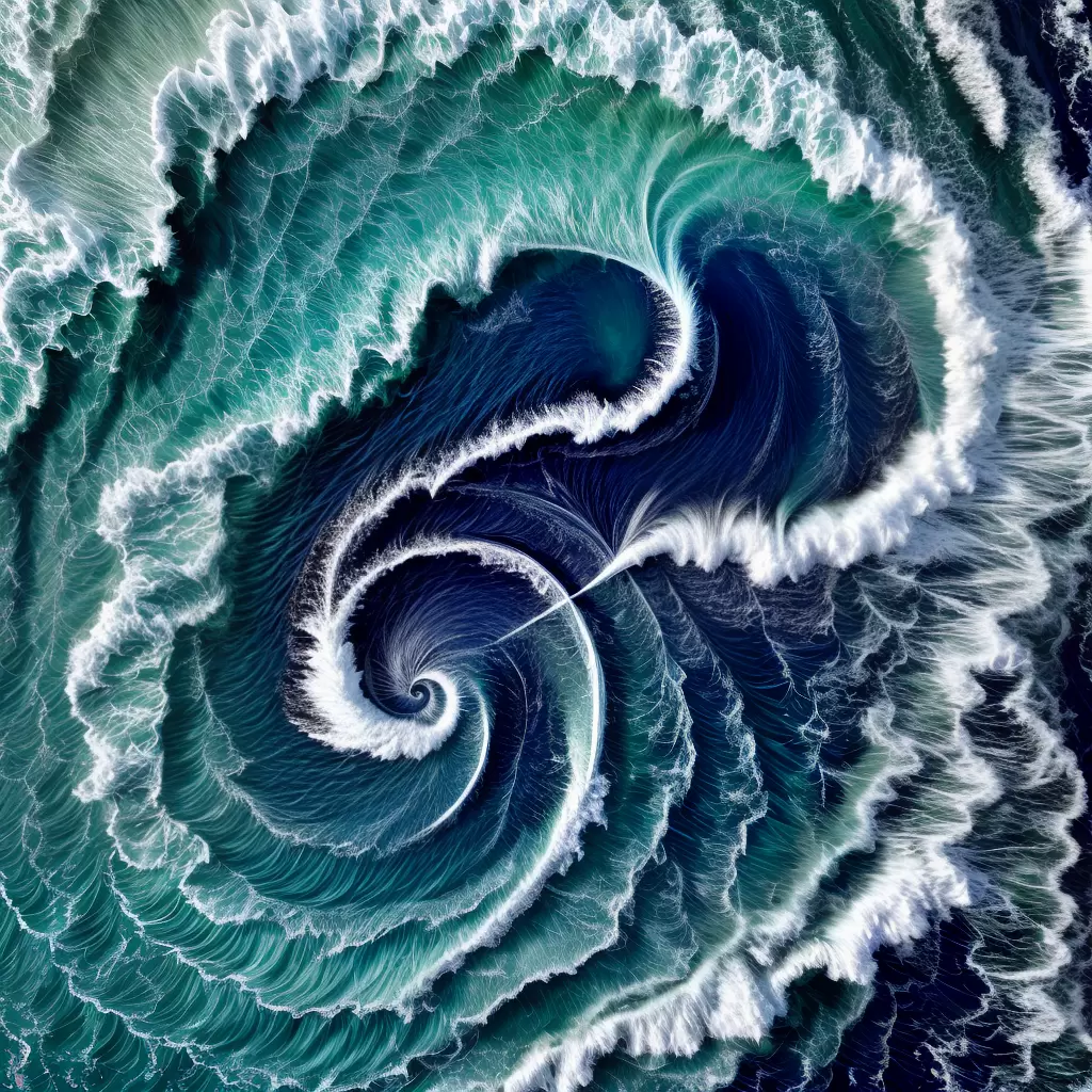 Fotos vortex oceano azul verde gaivotas
