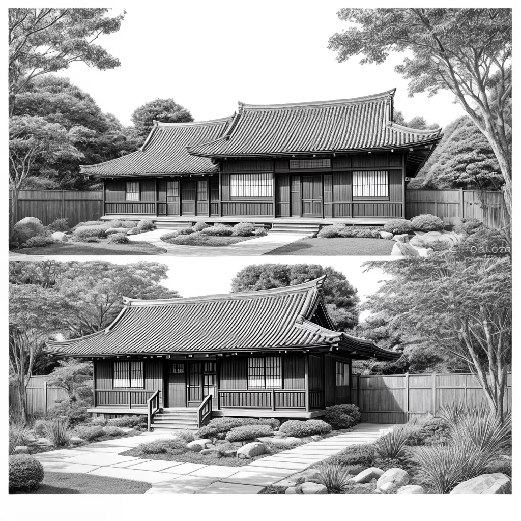 Fotos casa japonesa jardim ponte desenho