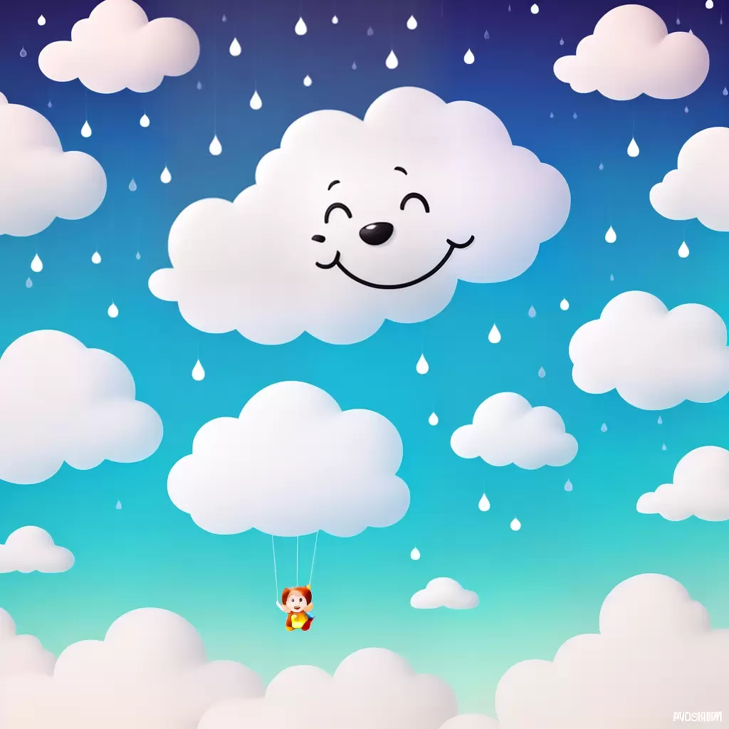 Fotos pagina colorir nuvem sorridente chuva