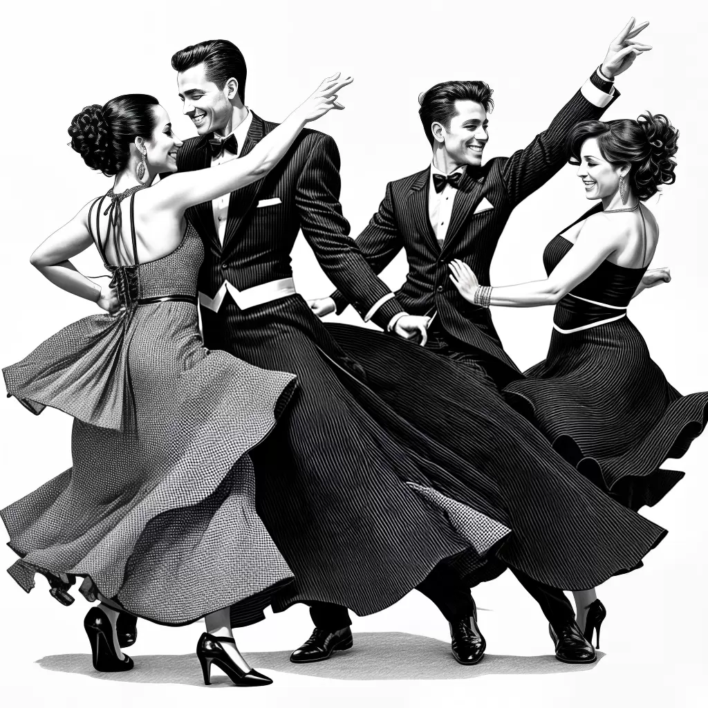 Fotos casal danca mambo desenho preto branco Fotos casal danca mambo desenho preto branco