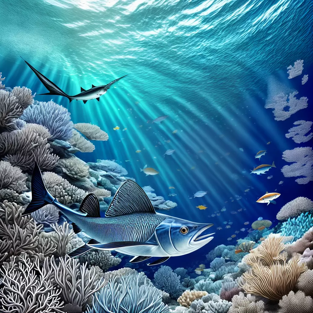 Fotos peixe marlim ilustracao submarino coral