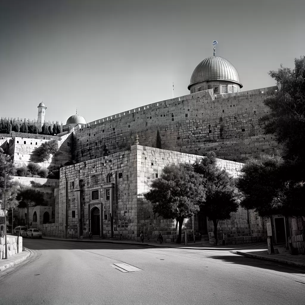Fotos ilustracao jerusalem ruas pedra dome