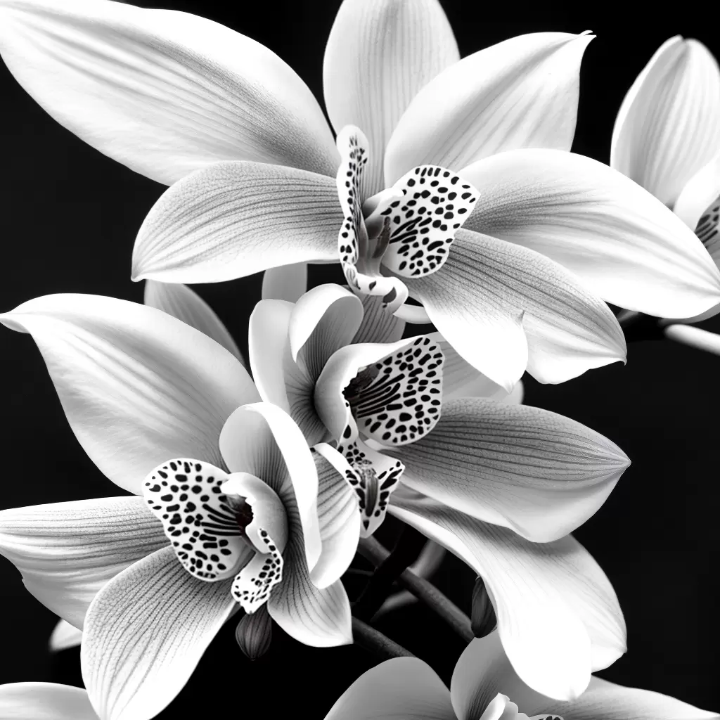 Fotos desenho orquidea doritaenopsis preto branco 2