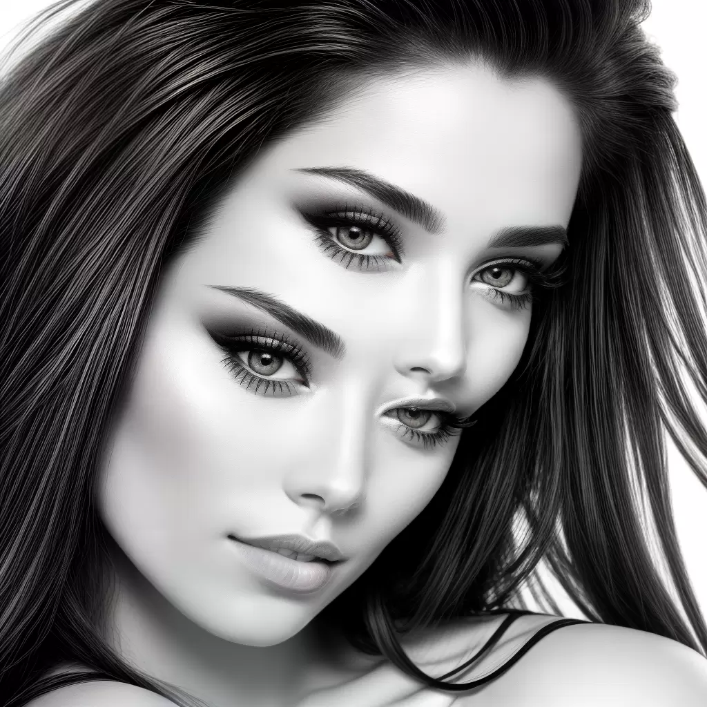 Fotos ilustracao sobrancelhas formas preto branco