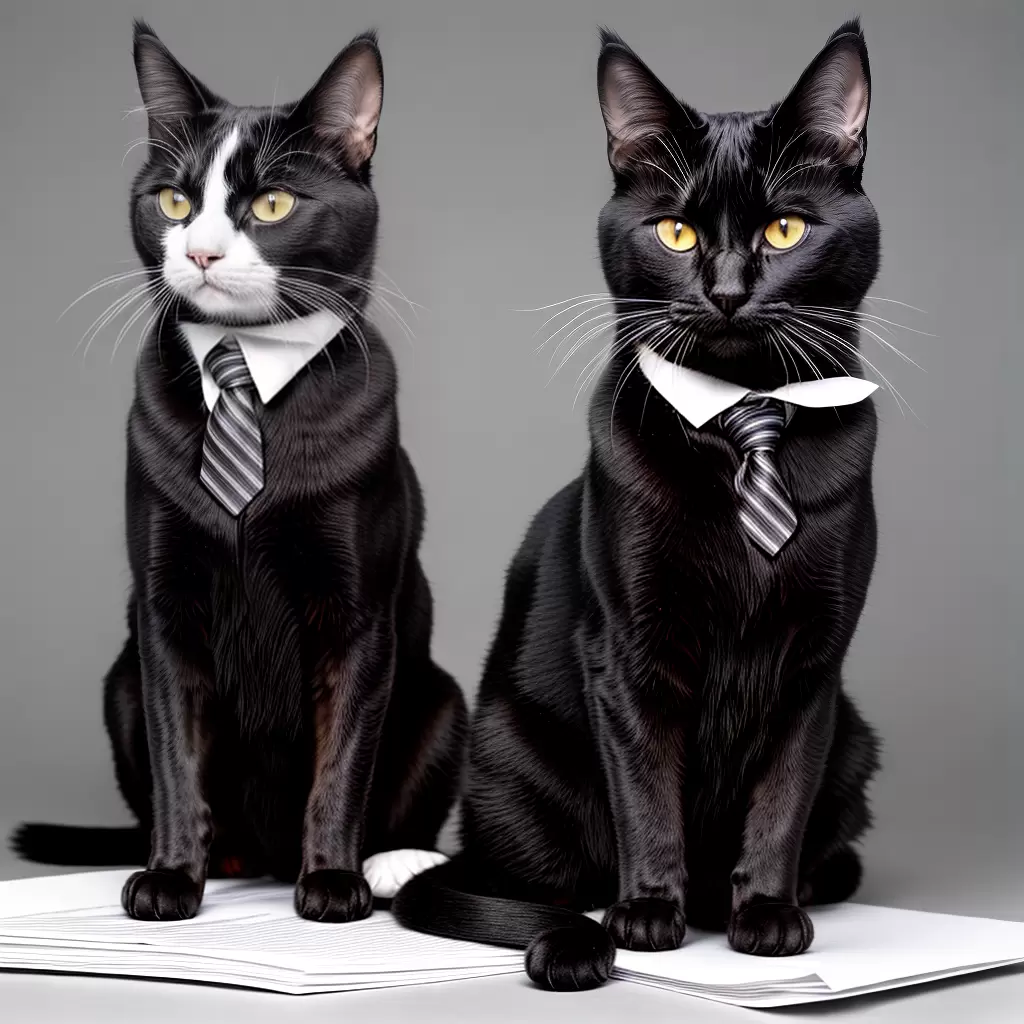 Fotos gato de terno ilustracao preto branco
