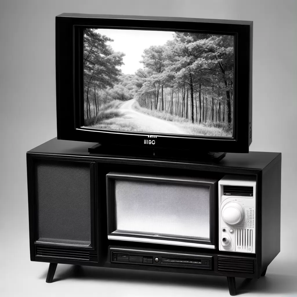 Fotos tv antiga desenho preto branco 1