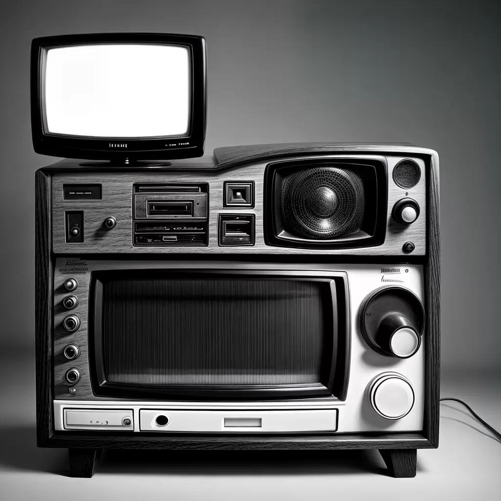 Fotos tv antiga desenho preto branco 3