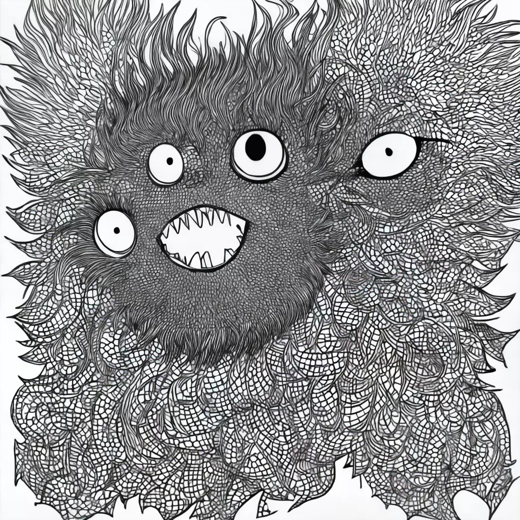 Fotos monstro desenho alegre rabisco colorir