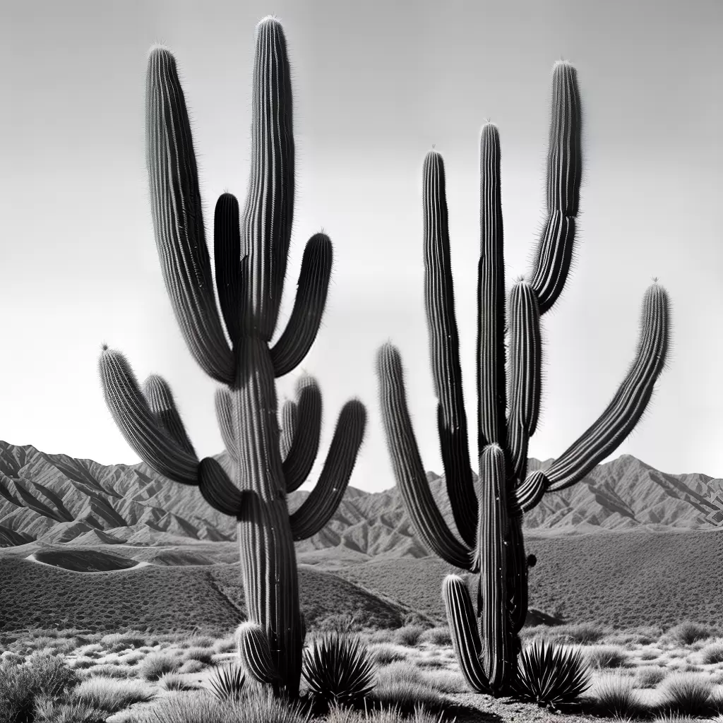 Fotos desenho cacto espinhos deserto peruano