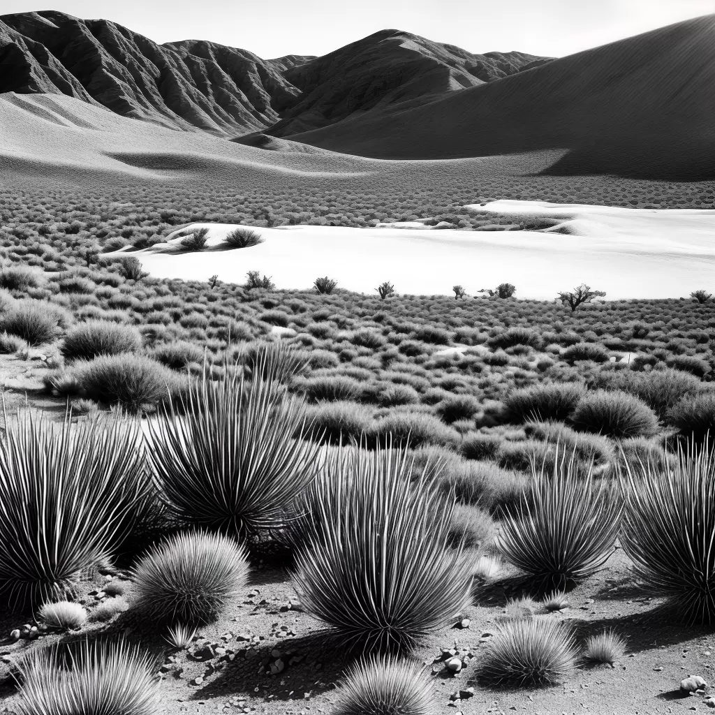 Fotos deserto cactos detalhados contorno preto branco