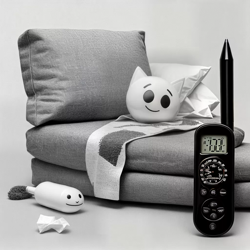 Fotos emoji doente febre cama