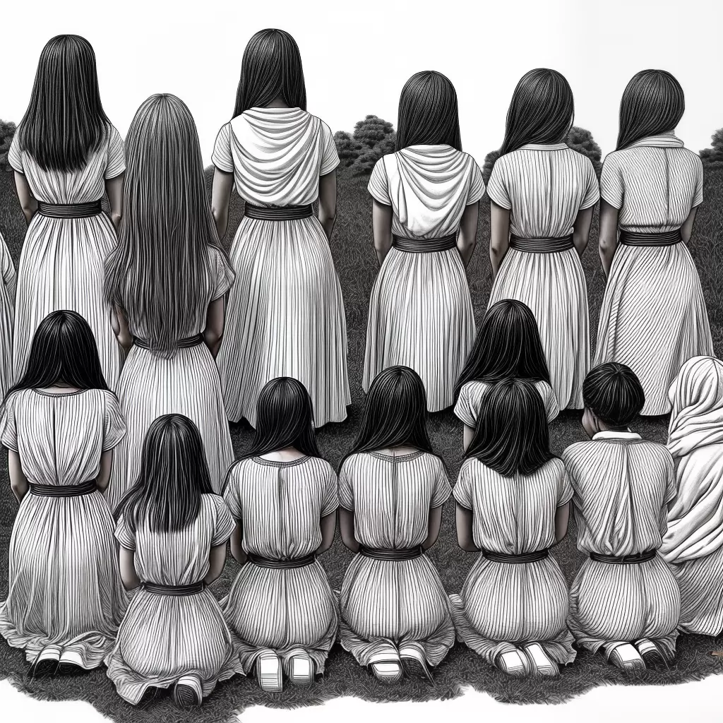 Fotos mulheres oracao grupo preto branco