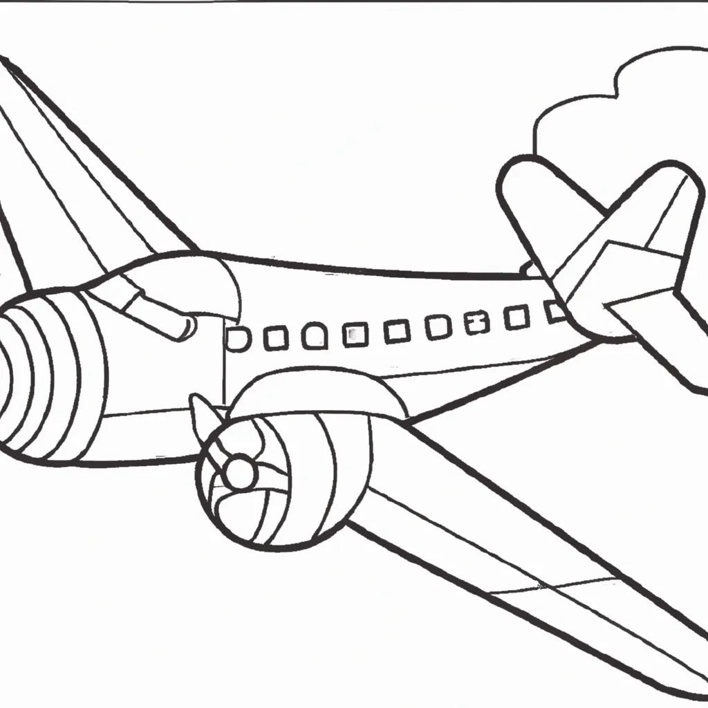 Fotos Desenhos para Imprimir e Colorir de Aviao de Papelao