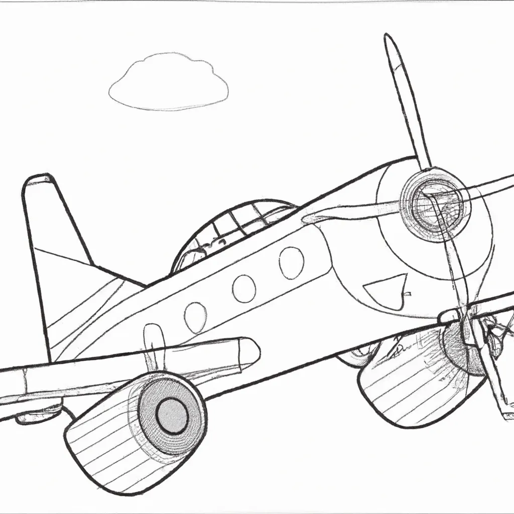 Imagens Desenhos para Imprimir e Colorir de Aviao de Papelao
