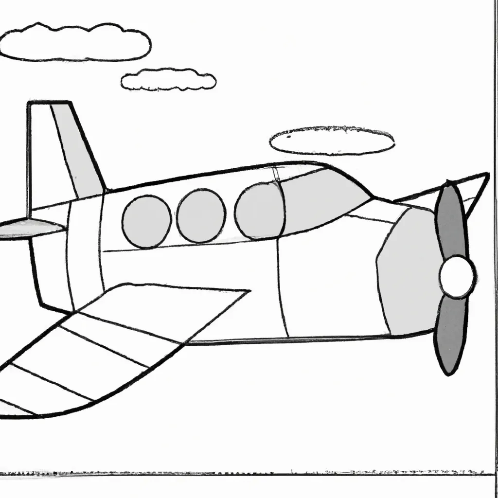 Moldes Desenhos para Imprimir e Colorir de Aviao de Papelao