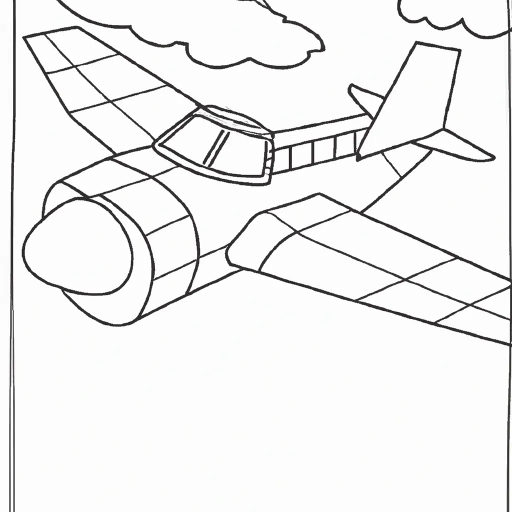 Imprimir Desenhos para Imprimir e Colorir de Aviao de Papelao