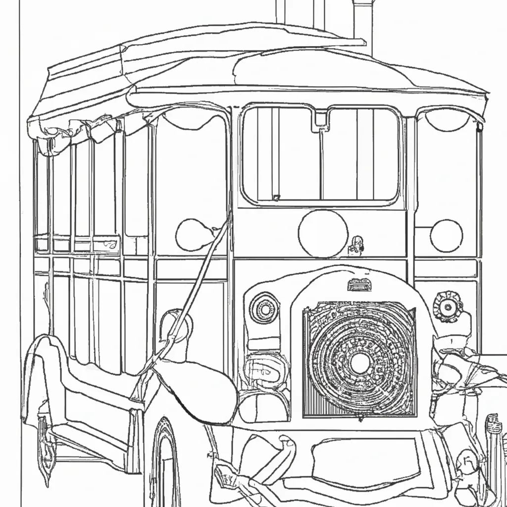 desenhos transportes antigos colorir 1
