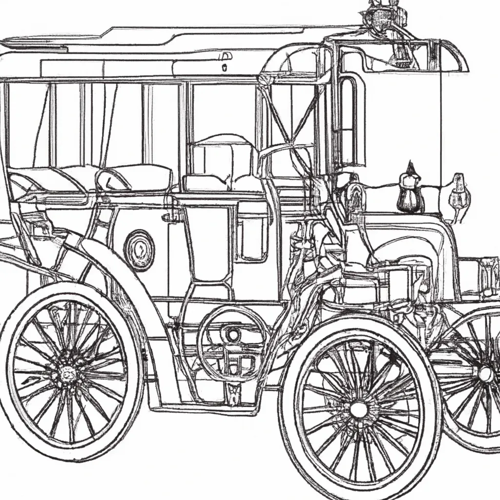 desenhos transportes antigos colorir 4