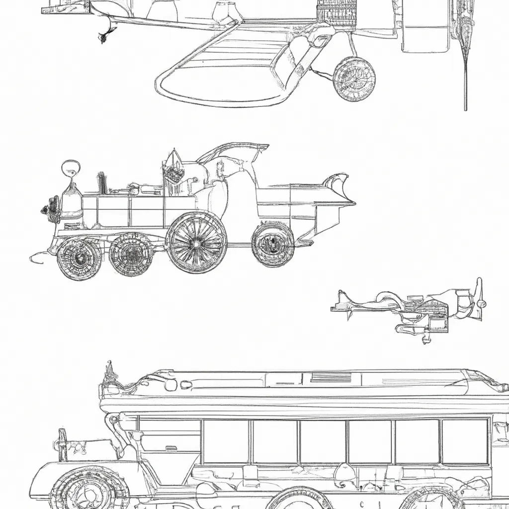 desenhos transportes antigos colorir 7