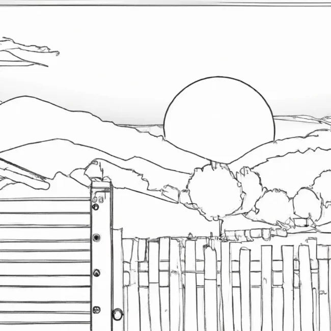 desenhos por do sol fazenda imprimir pintar arte rural 2