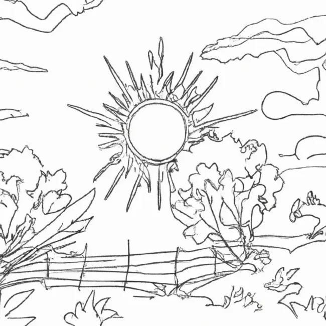 desenhos por do sol fazenda imprimir pintar arte rural 6