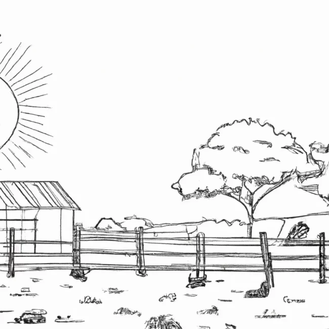 desenhos por do sol fazenda imprimir pintar arte rural 14