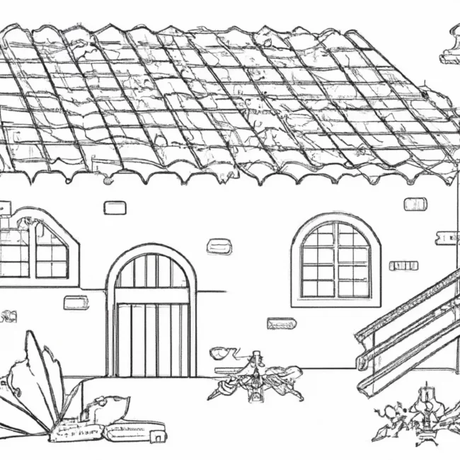 desenhos casas fazenda imprimir colorir 1