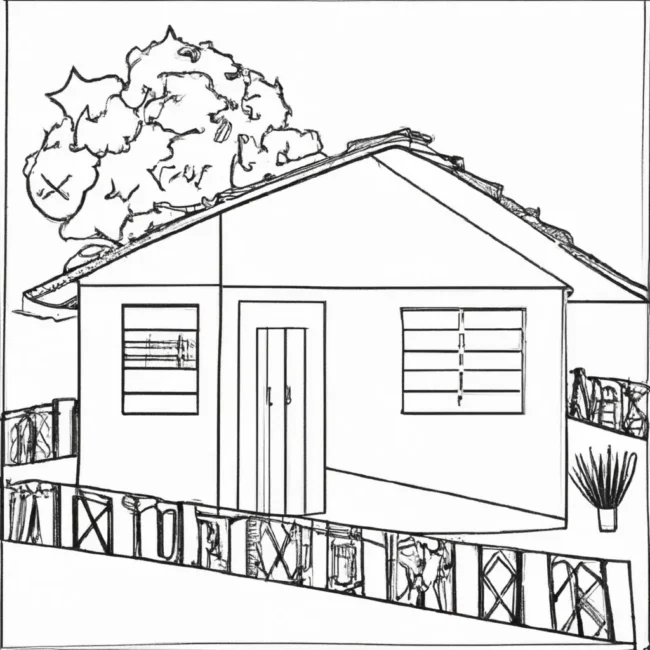 desenhos casas fazenda imprimir colorir 2
