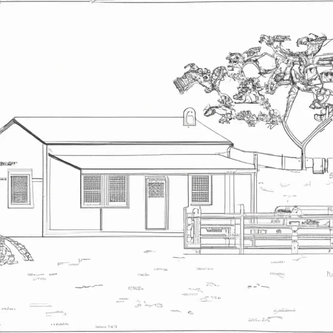 desenhos casas fazenda imprimir colorir 4