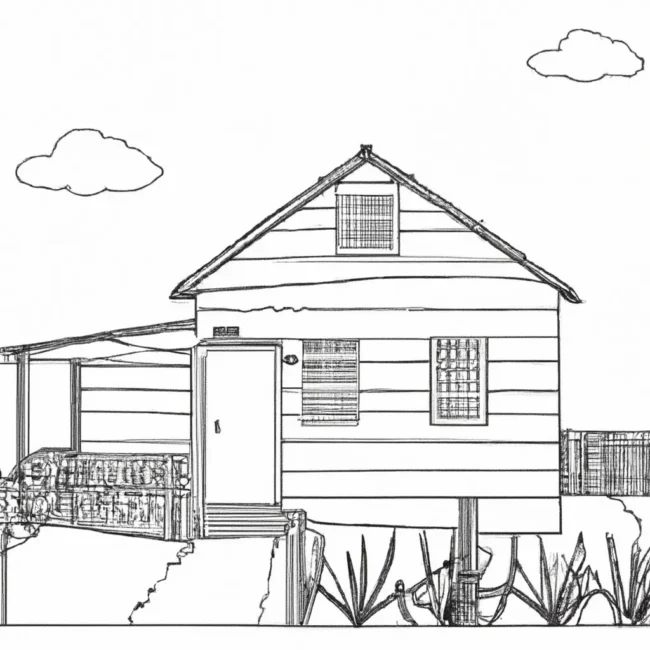 desenhos casas fazenda imprimir colorir 7