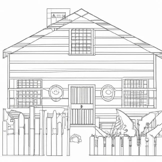 desenhos casas fazenda imprimir colorir 11