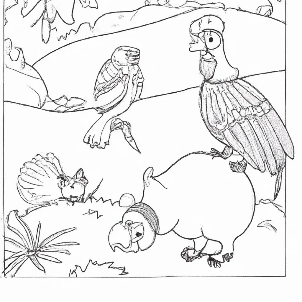 animais exoticos fazenda desenhos imprimir pintar 2