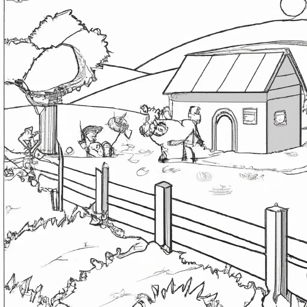 cenas campestres desenhos fazenda imprimir colorir 9