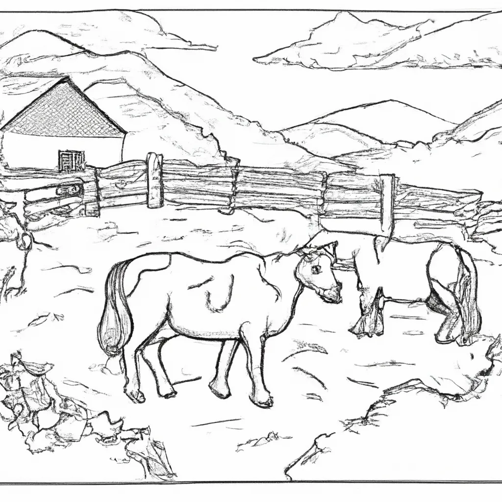 cenas campestres desenhos fazenda imprimir colorir 10
