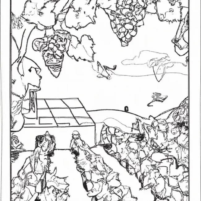 vinhedos encantadores desenhos fazenda imprimir pintar