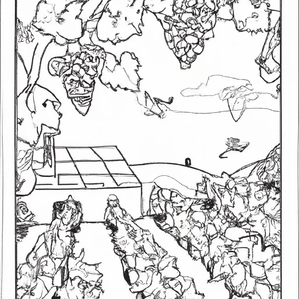 vinhedos encantadores desenhos fazenda imprimir pintar