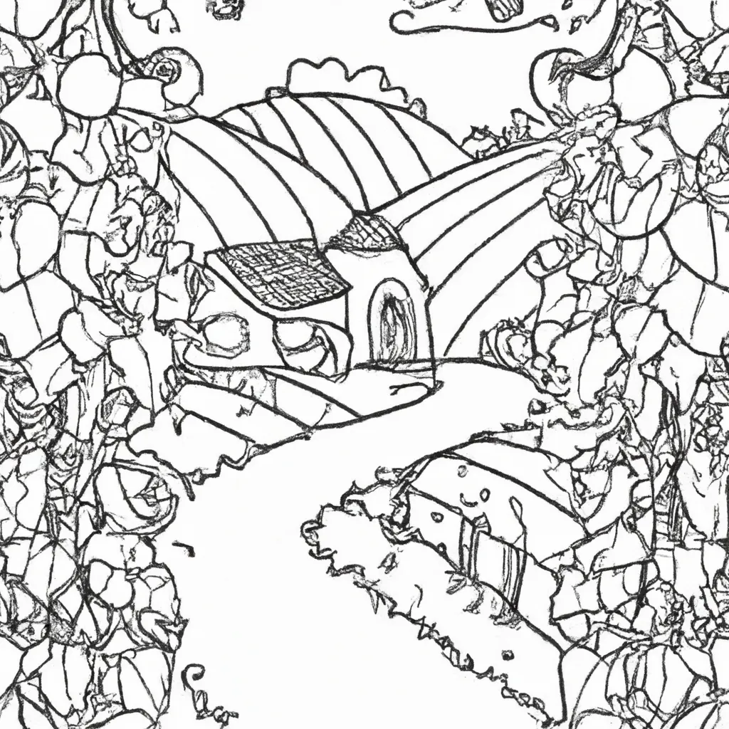 vinhedos encantadores desenhos fazenda imprimir pintar 1