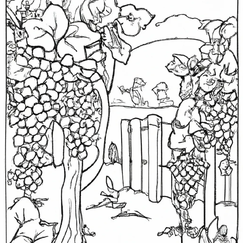 vinhedos encantadores desenhos fazenda imprimir pintar 2