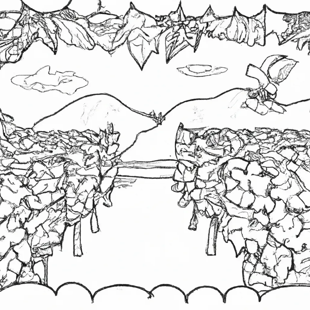 vinhedos encantadores desenhos fazenda imprimir pintar 4