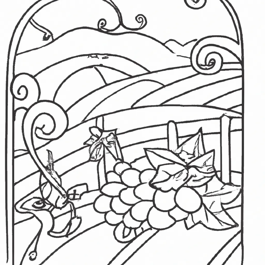 vinhedos encantadores desenhos fazenda imprimir pintar 6