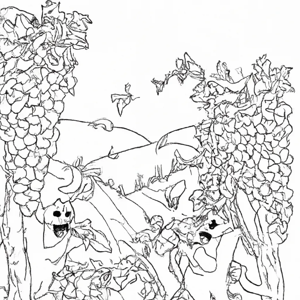 vinhedos encantadores desenhos fazenda imprimir pintar 14