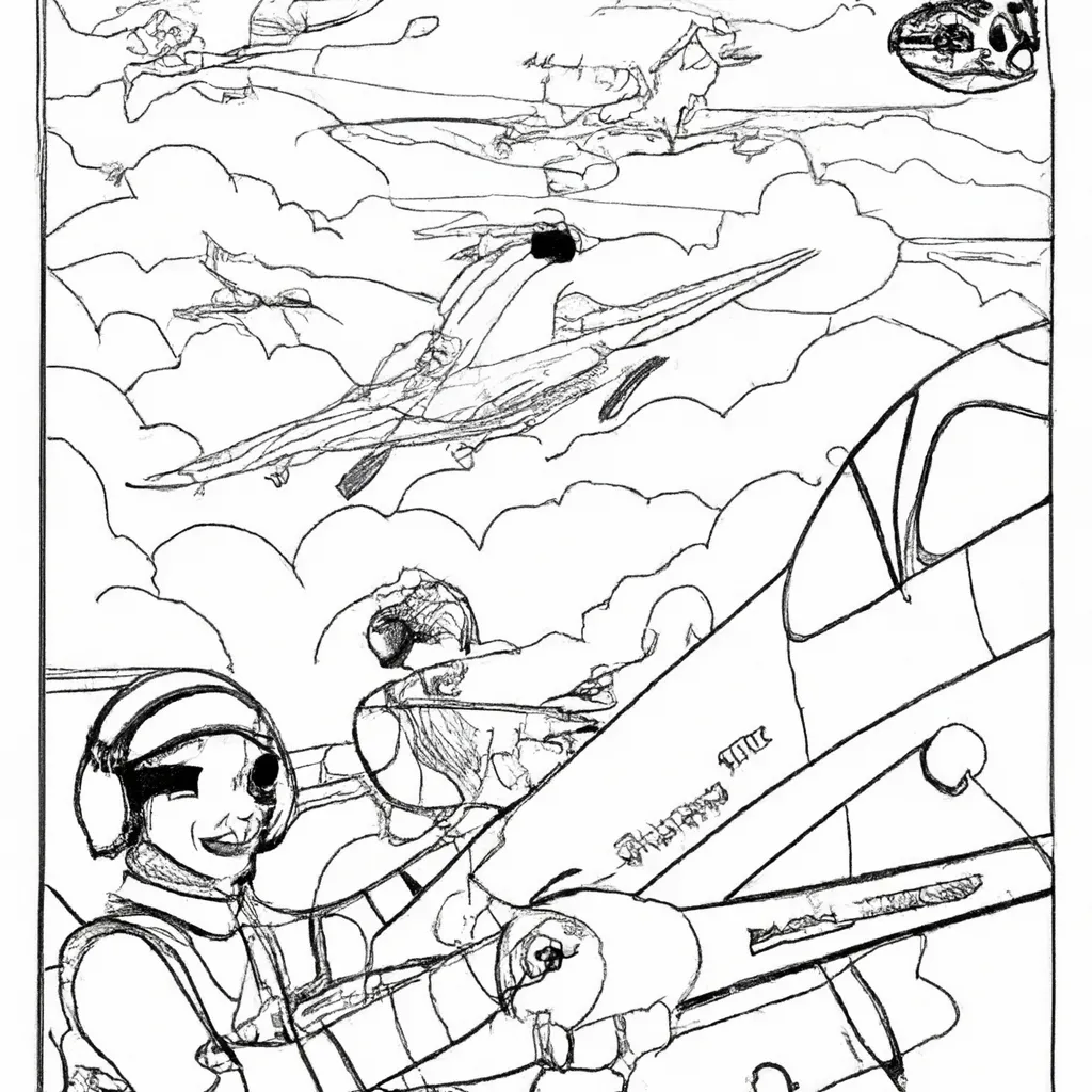 desenhos pilotos aviao imprimir pintar 1