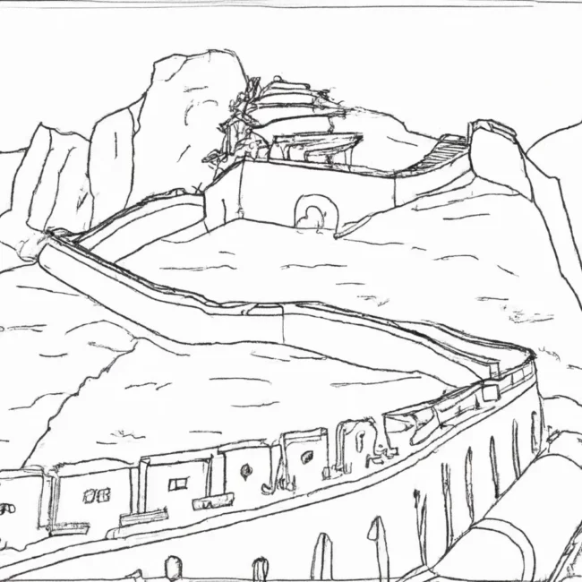 muralha china desenhos imprimir pintar