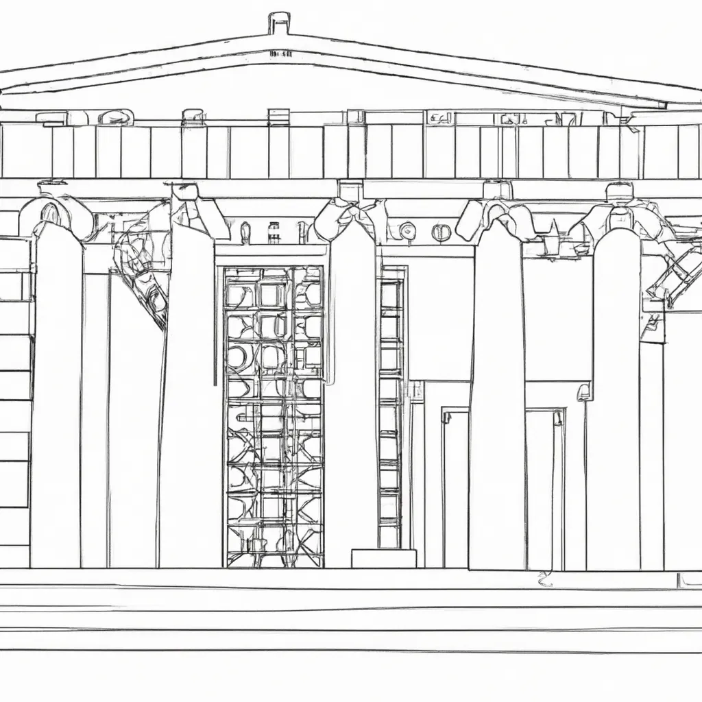 desenhos partenon grecia imprimir pintar 1
