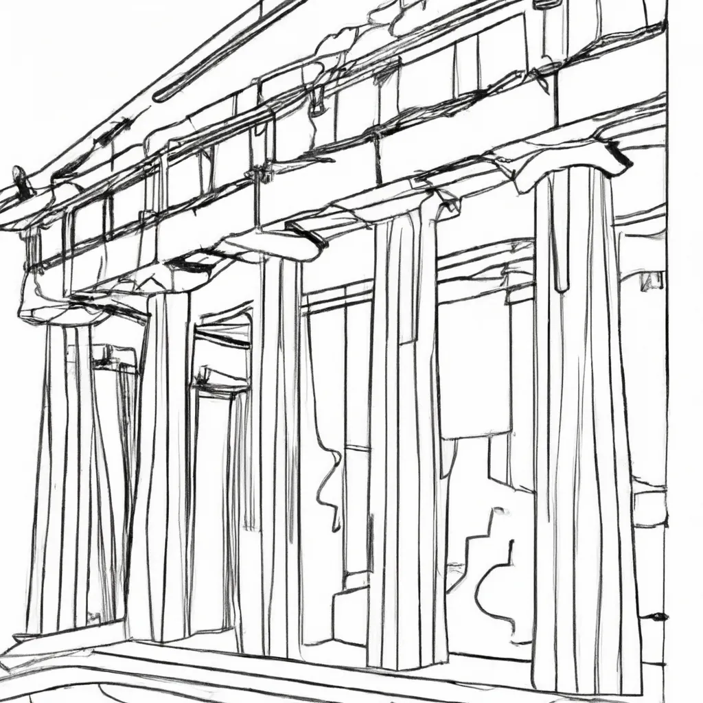 desenhos partenon grecia imprimir pintar 5