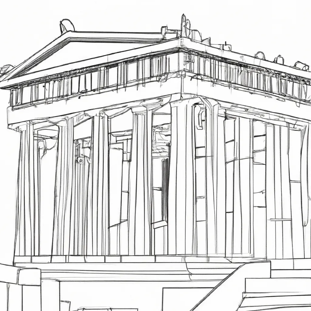 desenhos partenon grecia imprimir pintar 8