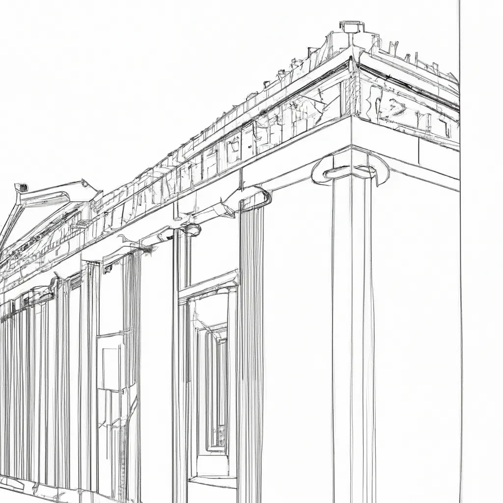 desenhos partenon grecia imprimir pintar 9